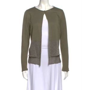 Fabiana Filippi Shimer Olive Green Cardigan